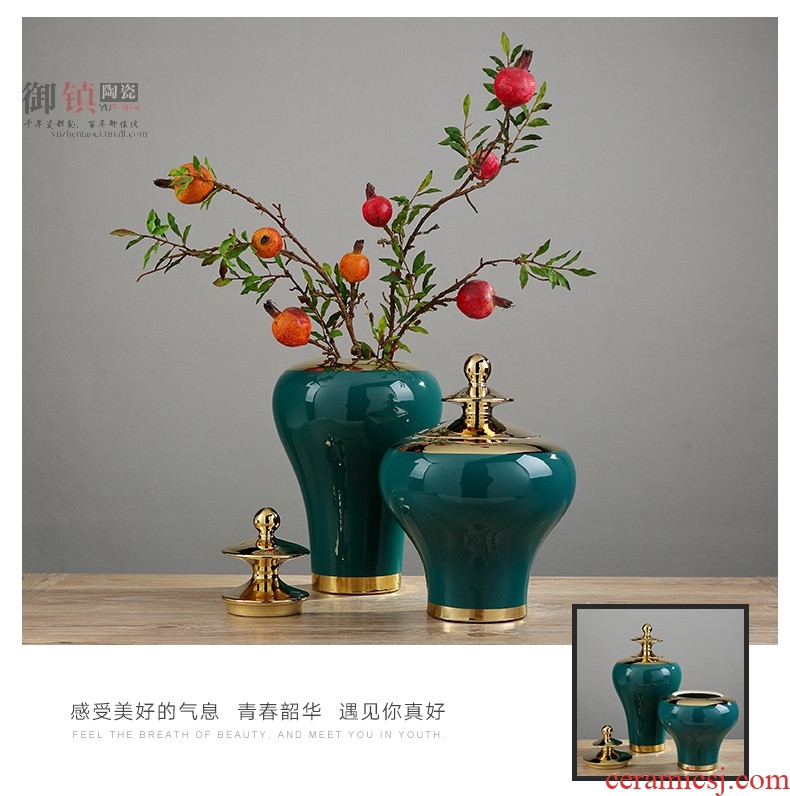 Chinese general hand-painted cans ceramic household storage soft adornment place of the sitting room porch television study wine accessories