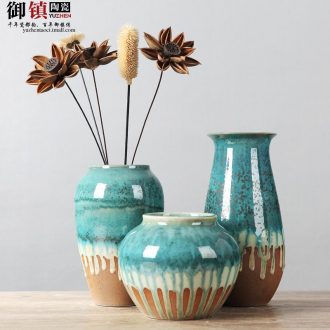 Jingdezhen Nordic contracted and contemporary creative household soft outfit vase three-piece TV ark wine flower arranging, furnishing articles