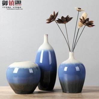Jingdezhen ceramic vase decoration three-piece mesa of contemporary and contracted style living room decoration household act the role ofing is tasted furnishing articles