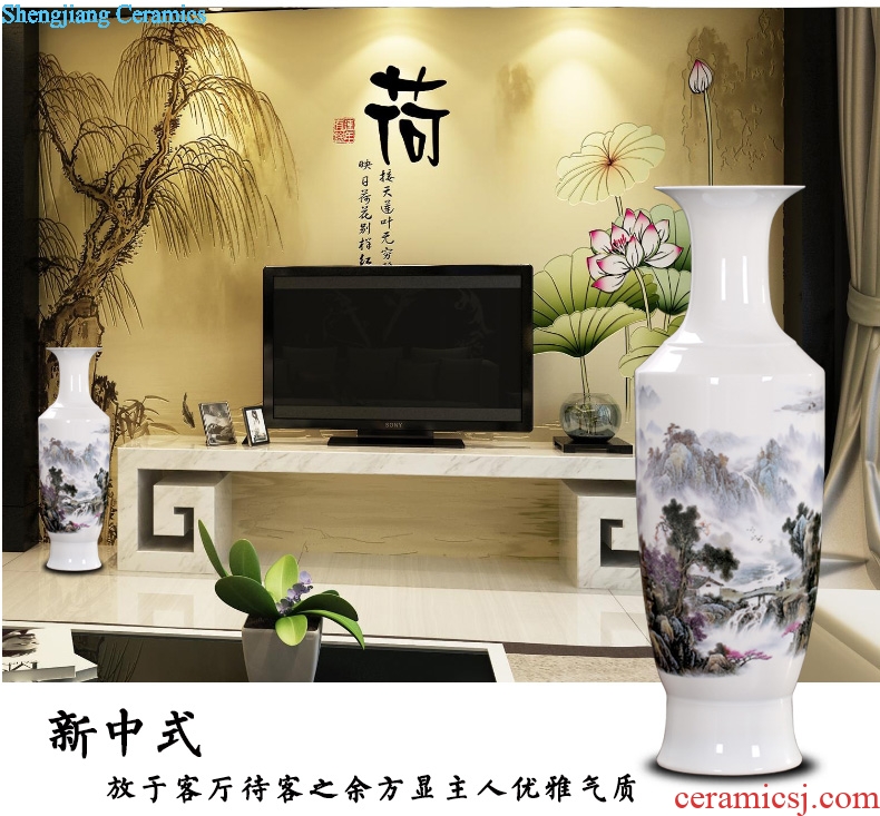 Jingdezhen ceramics contemporary and contracted 70 cm high landing big vase furnishing articles home office sitting room adornment