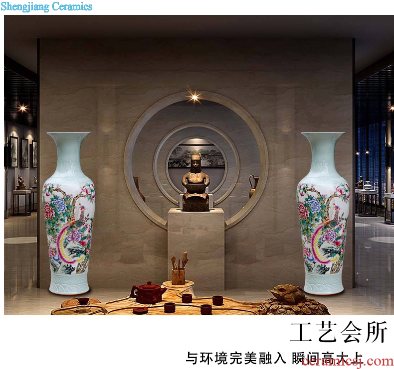 Jingdezhen famille rose porcelain home sitting room big vase peony ceramic ground act the role ofing is tasted furnishing articles store hall