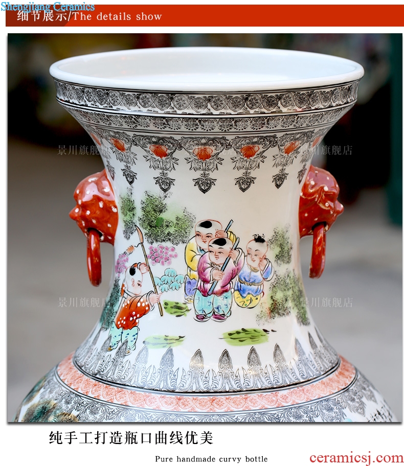 Jingdezhen ceramic hand-painted famille rose in the spring of the ancient philosophers make large vases, sitting room of Chinese style household furnishing articles for the opening gifts