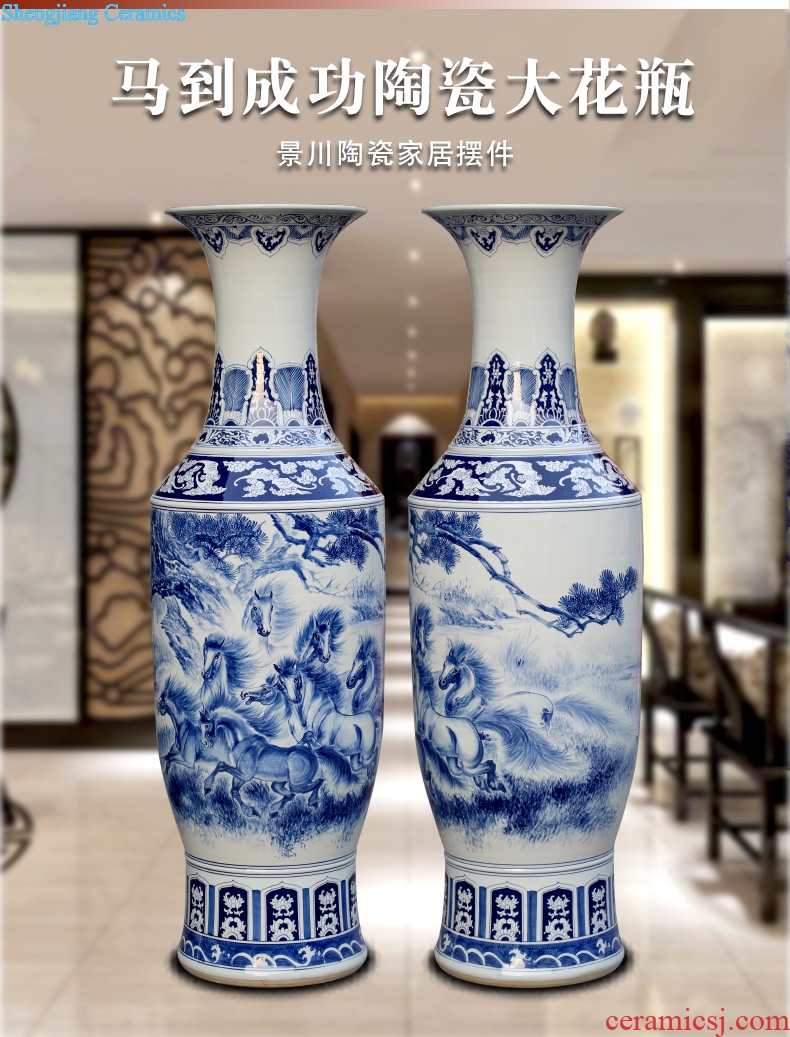 Hand-painted success bold landing big vase of blue and white porcelain of jingdezhen ceramics company opened big furnishing articles