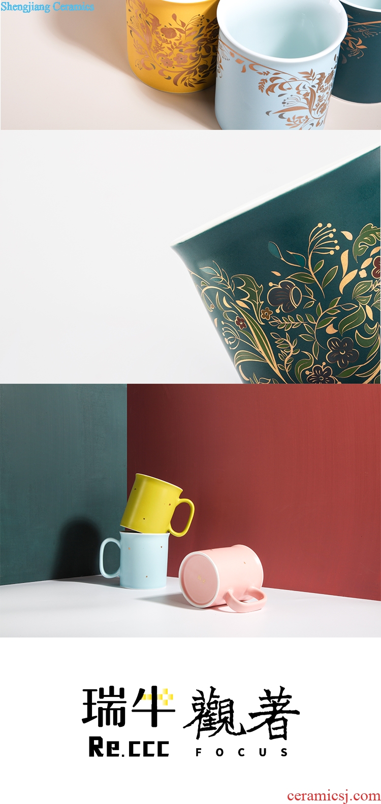 Designer duds & middot; High temperature inferior smooth color glazed ceramic mugs