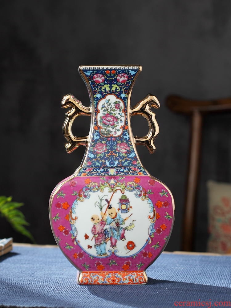 Jingdezhen ceramics vase furnishing articles of Chinese flower arranging office sitting room wine rich ancient frame TV ark adornment