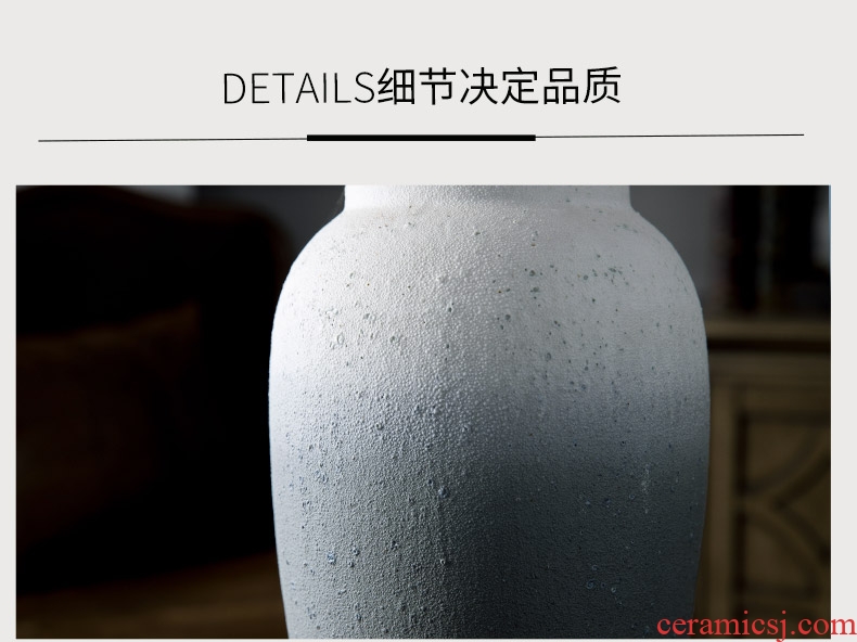 Jingdezhen coarse pottery all over the sky star dried flower ceramic vase to restore ancient ways small and pure and fresh flower arranging Nordic pottery furnishing articles sitting room