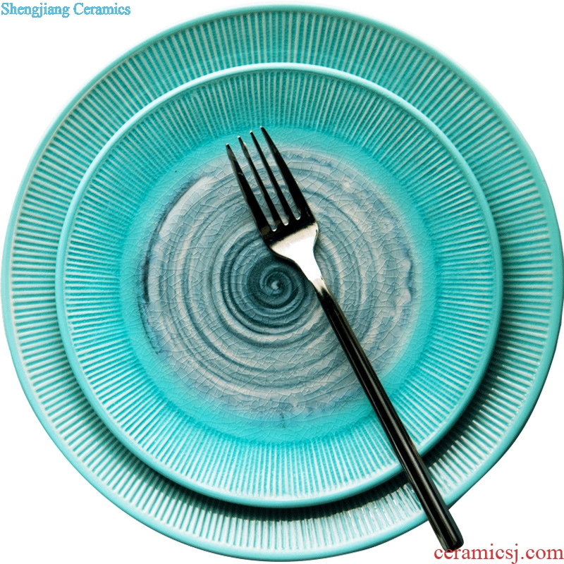 Ijarl million fine ceramic tableware good western food steak dishes dishes household personality dessert plate plate