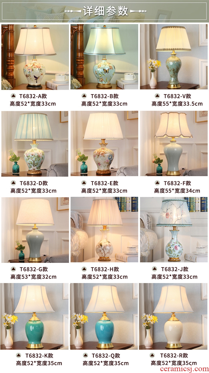 Robbie Australia lamp bedroom nightstand lamp creative artical simple room warm romantic warm light ceramic lamp
