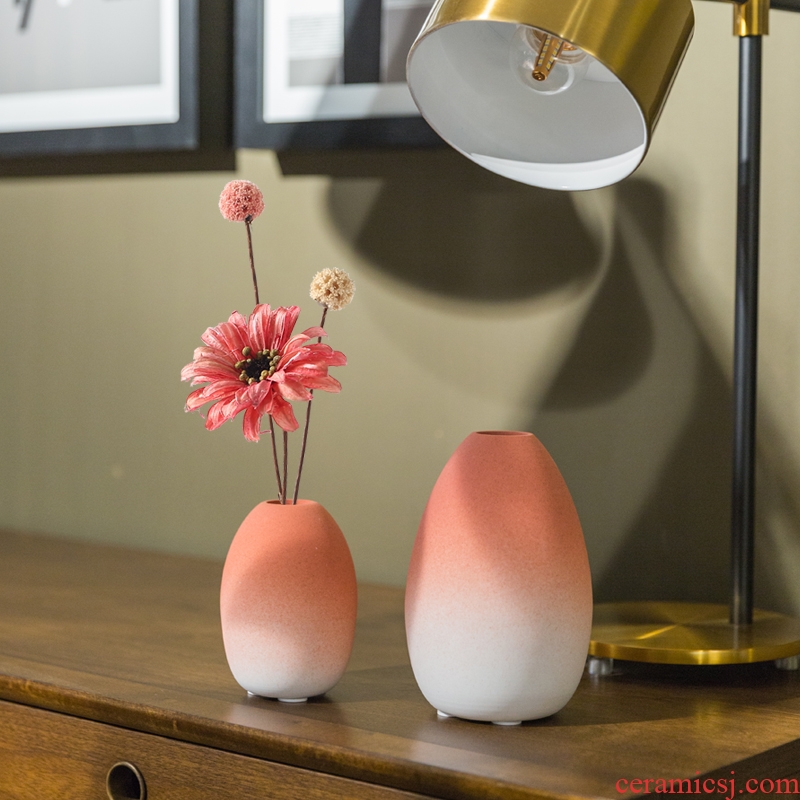 Ceramic vase furnishing articles sitting room flower arranging small pure and fresh and home decoration ideas dried flowers flower table wine furnishing articles