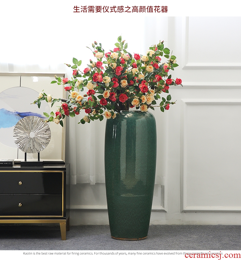 European-style villa hotel flower arranging wine example room sitting room of large vase simulation flower decoration ceramics furnishing articles