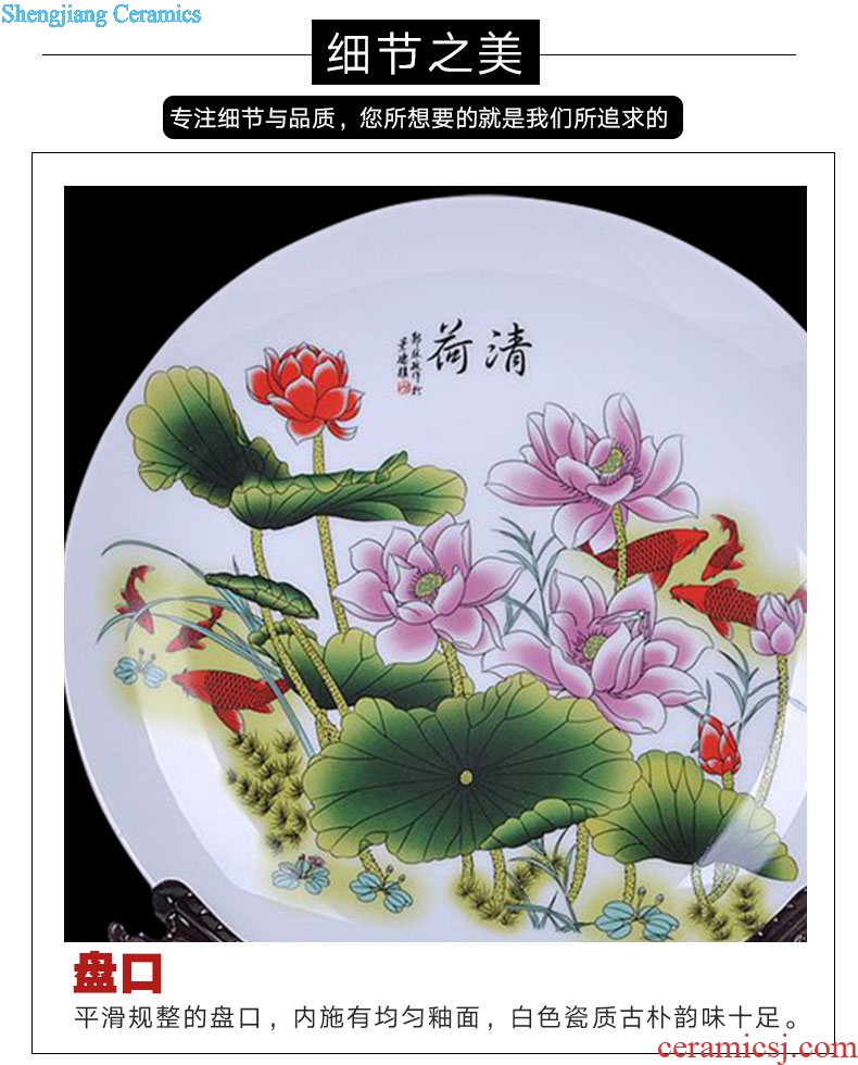 Scene, jingdezhen modern decorative arts and crafts of creative home sitting room decoration ceramic plate is placed