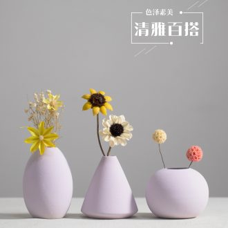 Small pure and fresh and ceramic vase furnishing articles flower arranging European contemporary and contracted sitting room TV ark flowers decorate the table desk