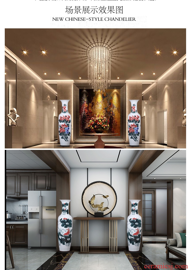 Jingdezhen porcelain ceramics of large vases, flower arranging the hotel Chinese style living room TV cabinet decorative furnishing articles