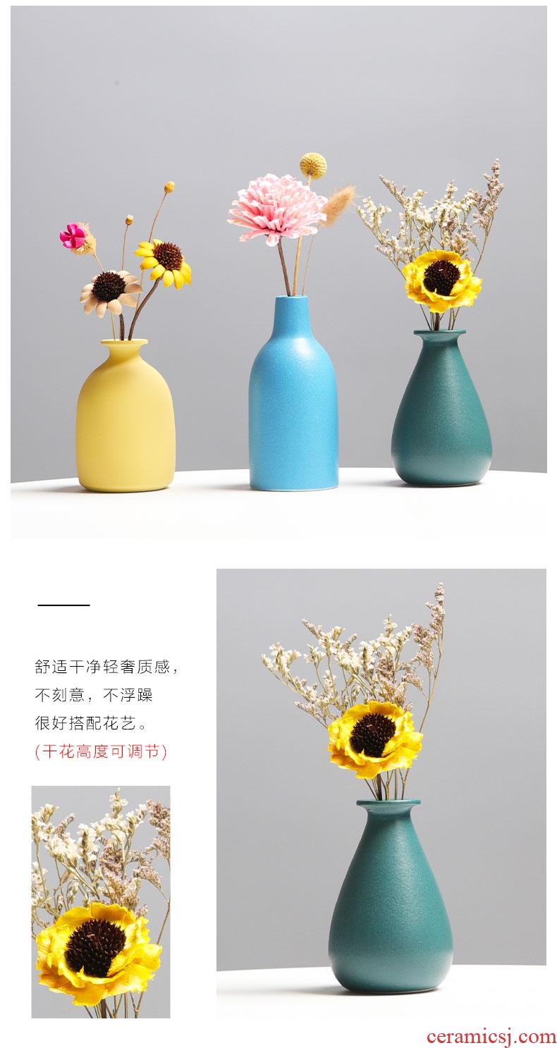 Creative Nordic floret bottle ceramic furnishing articles furnishing articles dried flowers sitting room adornment household act the role ofing is tasted ins style flower arrangement