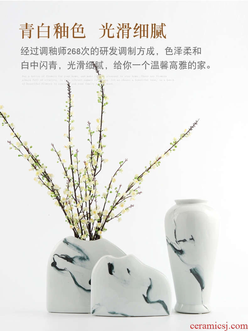 Creative new Chinese style ceramic vase example room TV ark place the sitting room porch table flower arranging, soft adornment