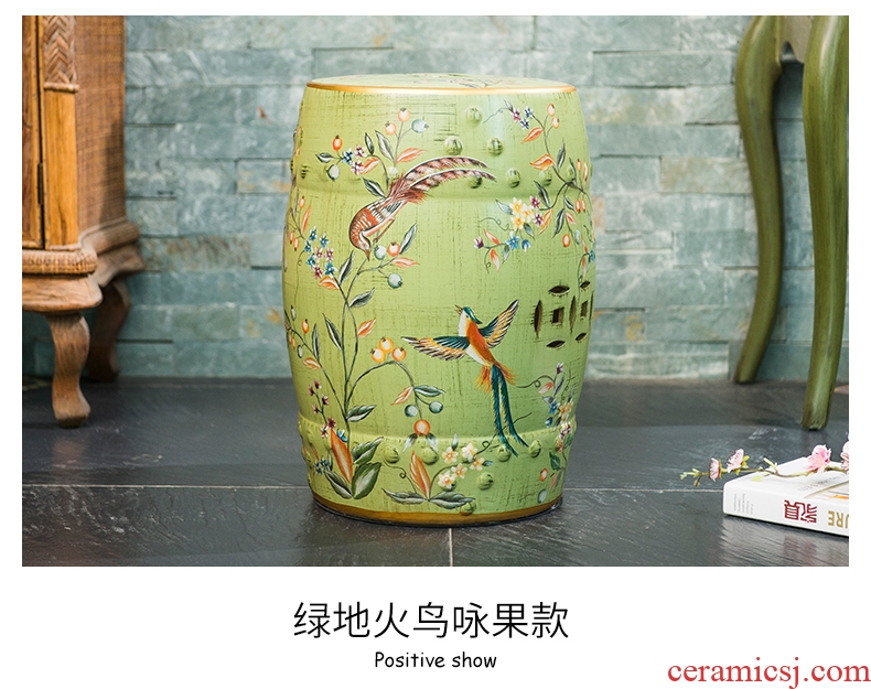 Cx American ceramic drum stool sits stool round drum stool furnishing articles of new Chinese style household act the role ofing is tasted sit pier stool the sitting room porch in shoes