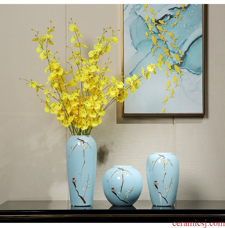 Jingdezhen ceramic vase furnishing articles of modern living room table dry flower arranging flowers TV ark contracted household soft adornment