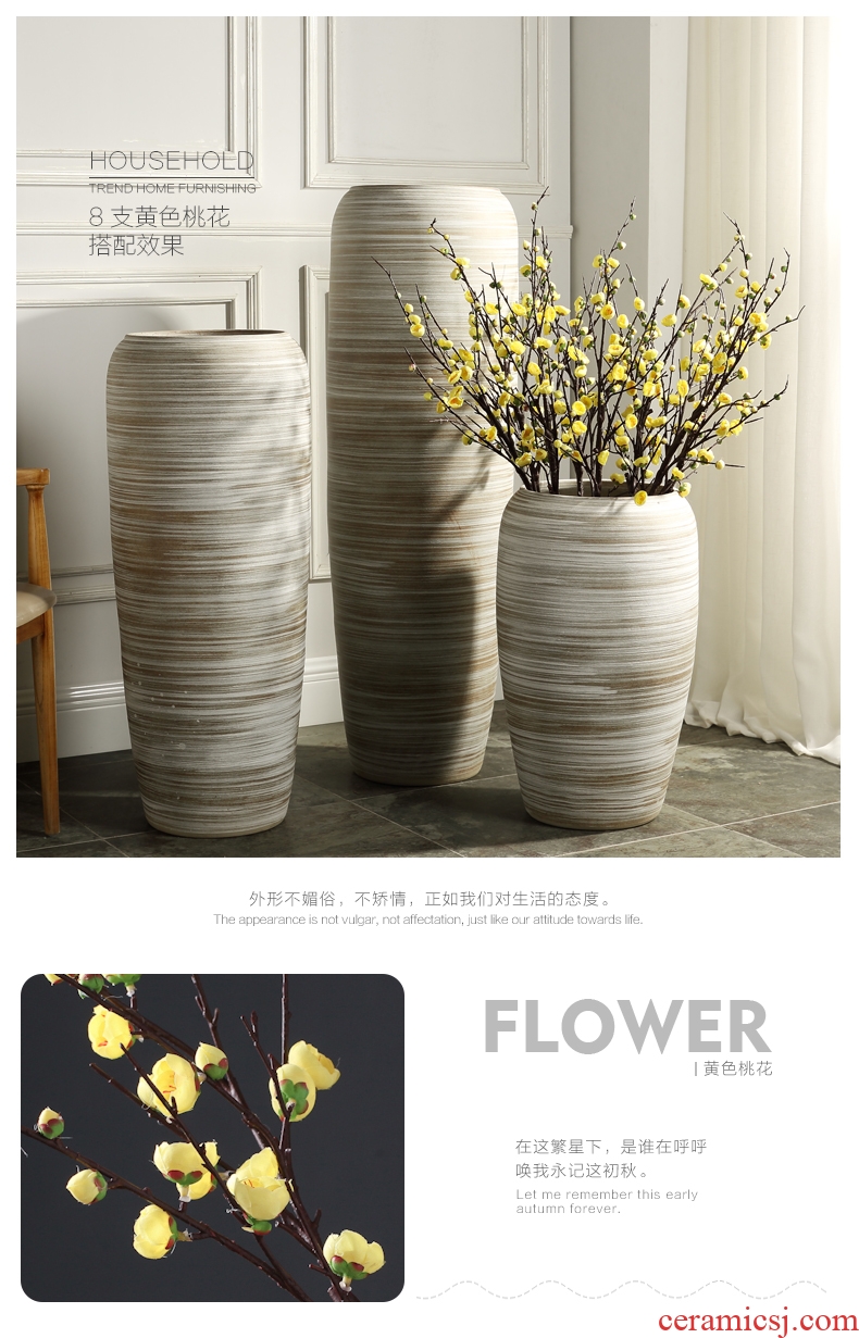 Europe type restoring ancient ways of large vases, jingdezhen ceramics creative furnishing articles villa living room window decoration flower arrangement