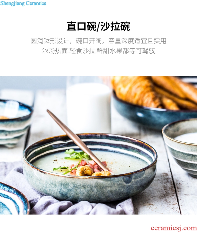 Nordic ceramic tableware, literary web celebrity good-looking Japanese new creative western food steak dinner plates