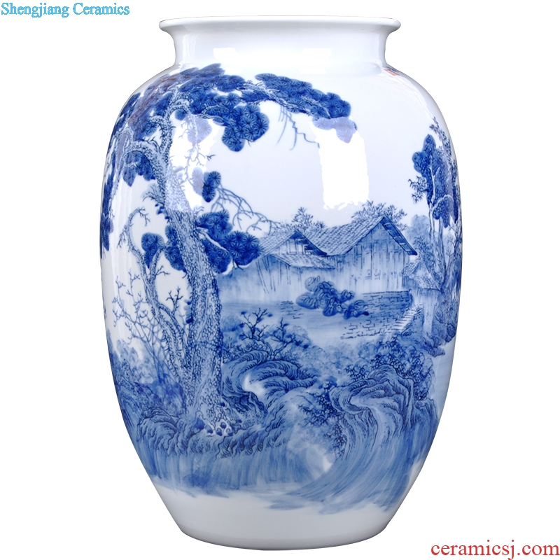 Jingdezhen ceramics famous masterpieces hand-painted porcelain art of new Chinese style household adornment handicraft furnishing articles in the living room