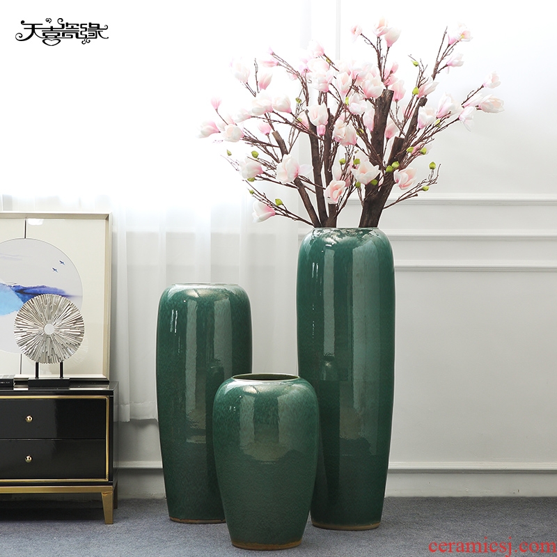 European-style villa hotel flower arranging wine example room sitting room of large vase simulation flower decoration ceramics furnishing articles