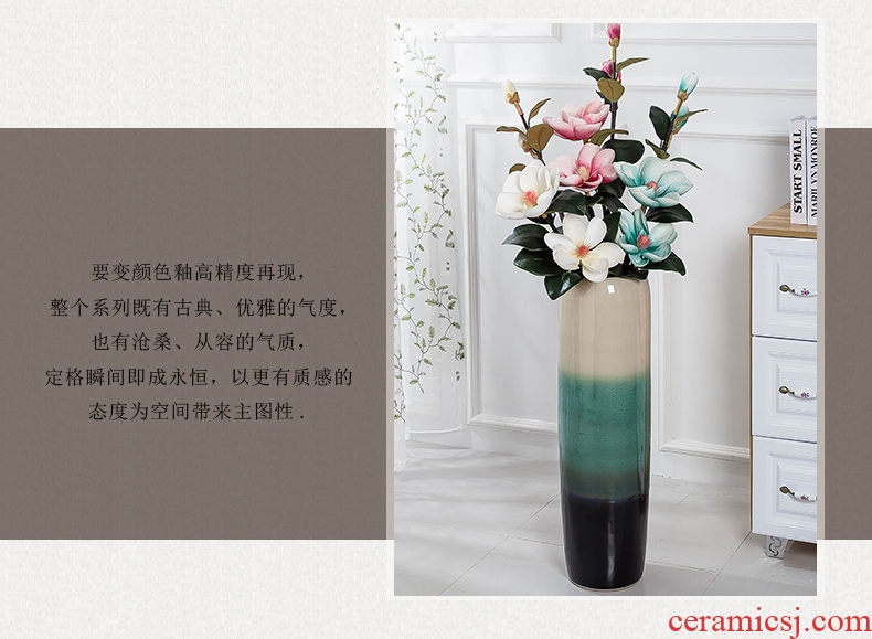 Jingdezhen ground vase large-sized ceramic dry flower is placed contemporary and contracted sitting room of Chinese style porch decoration flower arrangement