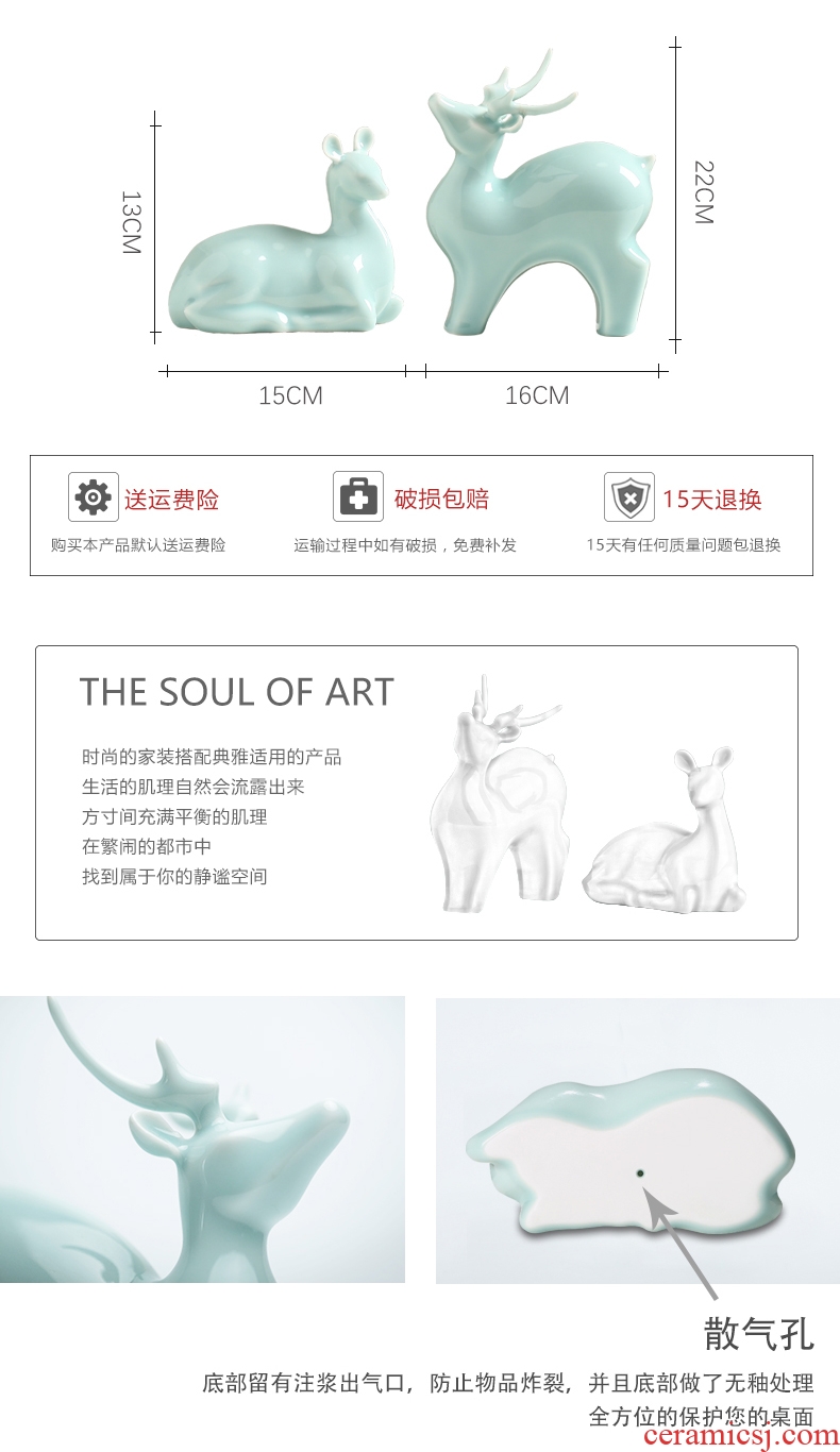 Ceramic furnishing articles household act the role ofing is tasted the sitting room TV ark furnishing articles wine ark adornment of animal zodiac lover birthday gifts