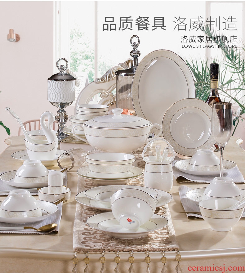 Korean dishes, dishes suit household ceramics bowl combination marriage bowl chopsticks gift box jingdezhen ceramic tableware