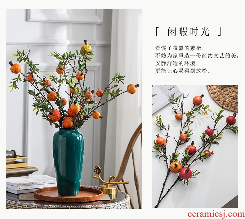 New Chinese style mesa European table vase dried flower simulation flowers adorn article modern TV cabinet ceramic furnishing articles sitting room