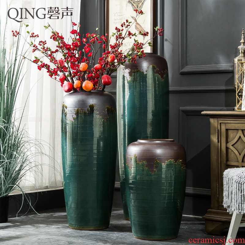 Jingdezhen porcelain of large vase sitting room porch home decoration of Chinese style restoring ancient ways dried flower arranging flowers ceramic furnishing articles