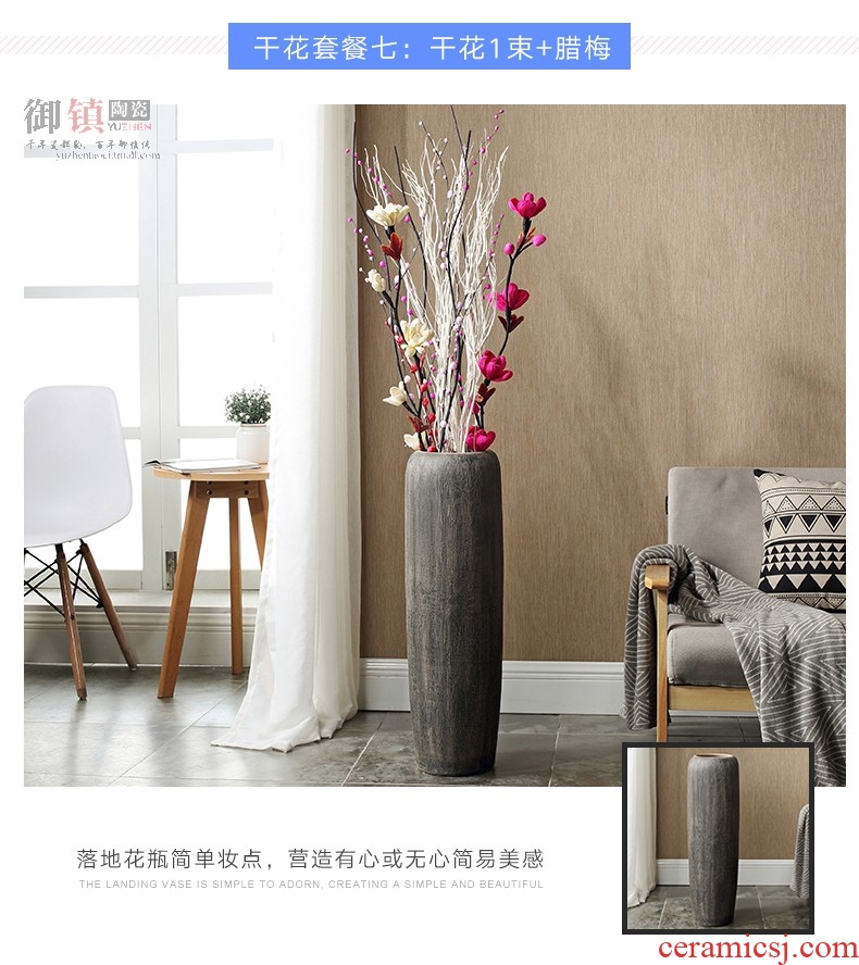 Jingdezhen ceramic vase of large new Chinese style living room porch hydroponic contracted home furnishing articles adornment arranging flowers