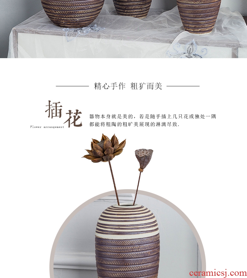 Jingdezhen ceramic vase manual flower arranging flower pot contemporary and contracted home sitting room dry flower arranging flowers mesa furnishing articles