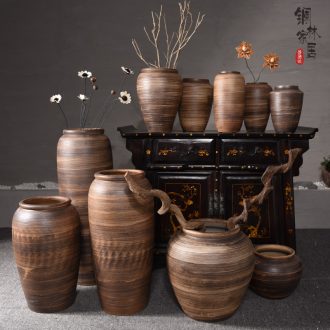 Jingdezhen ceramic sitting room be born Chinese flower vases, flower arranging hotel porch place hydroponic pot restoring ancient ways