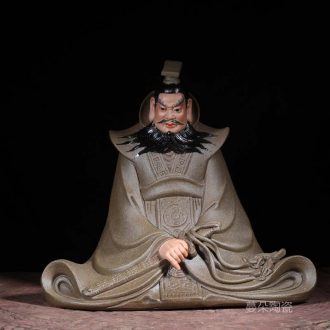 Cao cao characters ceramic porcelain sculpture furnishing articles furnishing articles qin shihuang sculpture porcelain history the emperor