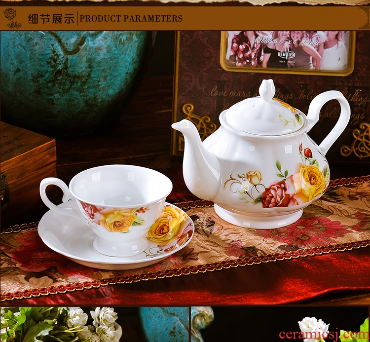 Ceramic European tea set English afternoon tea tea cups of coffee cups of water glass luxury home