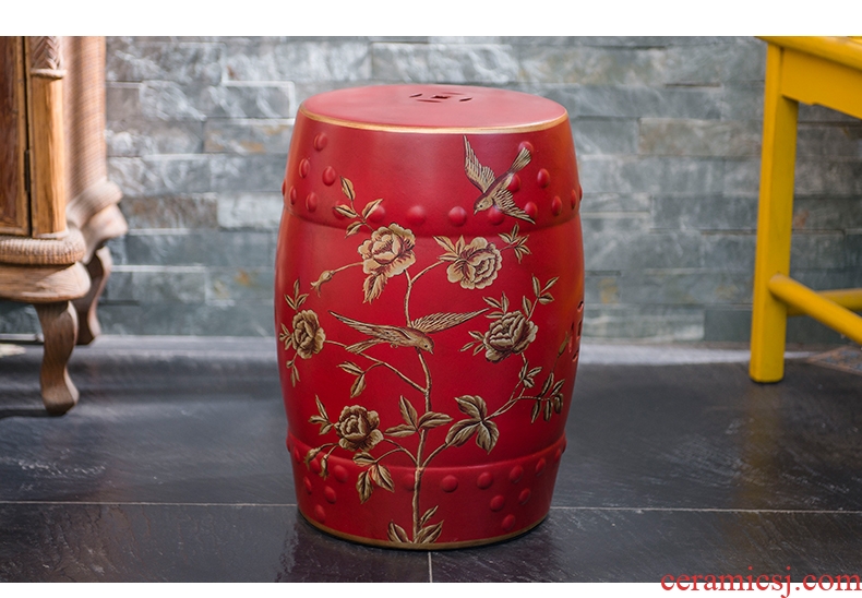 Cx American ceramic drum stool sits stool round drum stool furnishing articles of new Chinese style household act the role ofing is tasted sit pier stool the sitting room porch in shoes