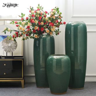European-style villa hotel flower arranging wine example room sitting room of large vase simulation flower decoration ceramics furnishing articles