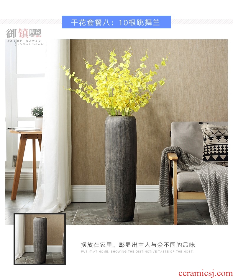 Jingdezhen ceramic vase of large new Chinese style living room porch hydroponic contracted home furnishing articles adornment arranging flowers