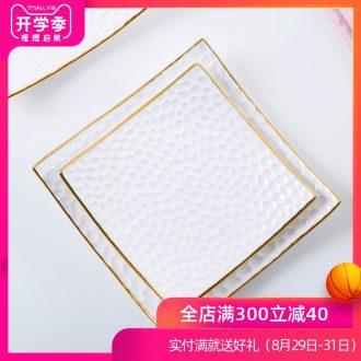 Western food bone porcelain plate creative relief prescription craft paint ceramic cake table dishes home plate