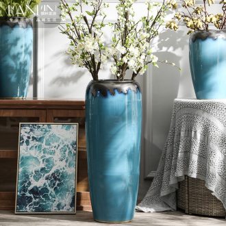 Landing a large ceramic vase furnishing articles contracted and contemporary sitting room dry flower arranging flowers porcelain hotel villa decoration POTS