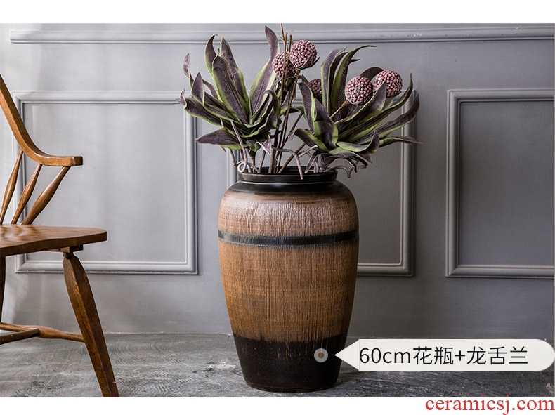 Jingdezhen ceramic hotel villa large vases, flower arrangement sitting room adornment window big POTS furnishing articles flowers