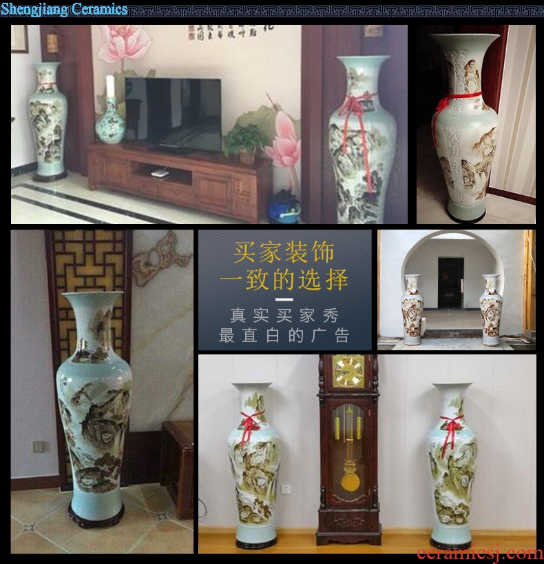 Jingdezhen ceramics big vase 1 meter landing home sitting room TV ark hotel porch place large vase