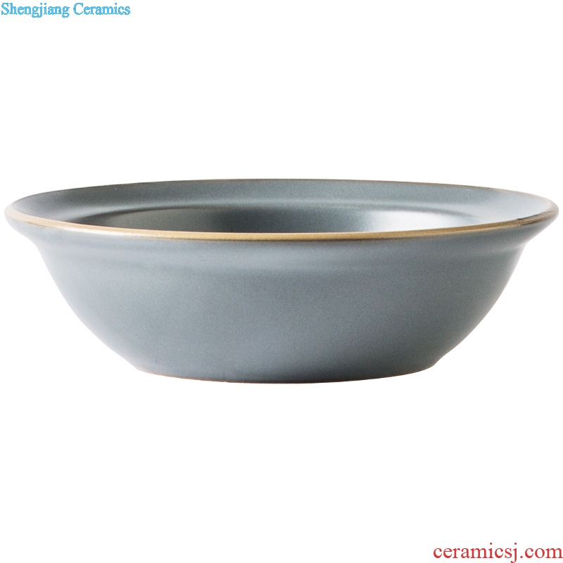Ijarl million jia ins northern wind breakfast bowl home students individual shallow bowl bowl of ceramic bowl morandi