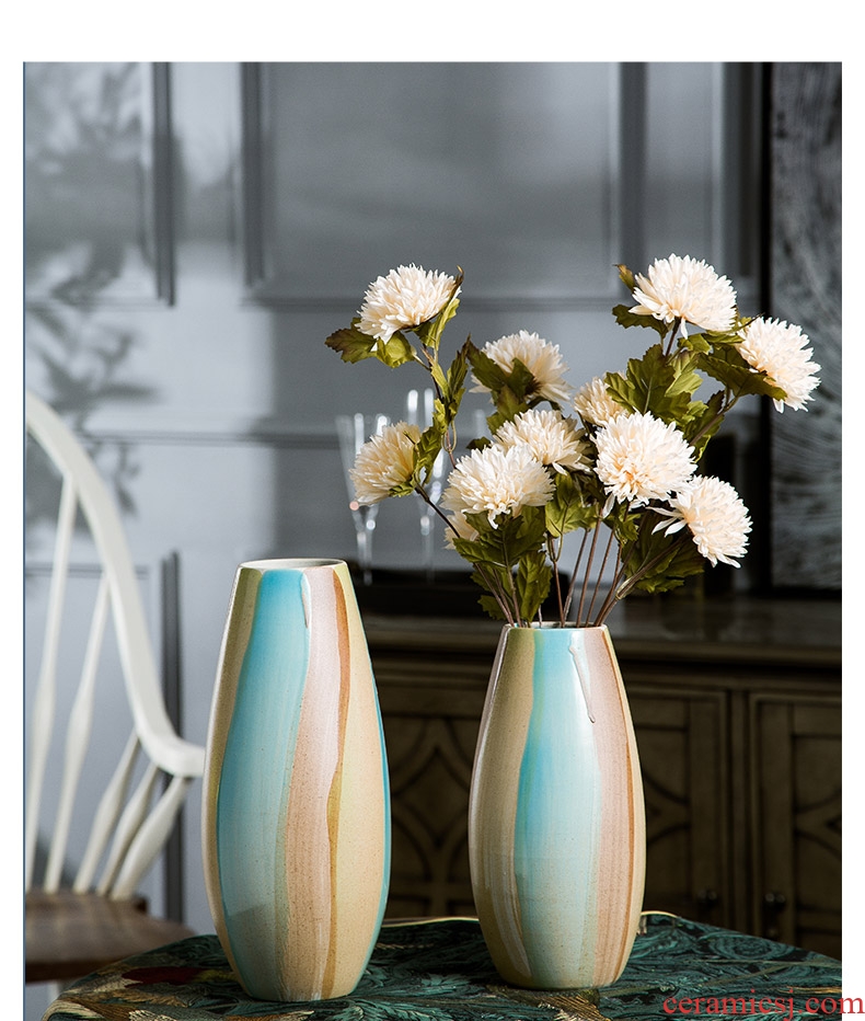 European American household adornment jingdezhen ceramic vase furnishing articles home sitting room dried flowers flower arrangement table decoration
