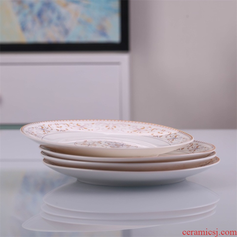 Creative household utensils dip seasoning disc ceramic cake/cookies small dishes to eat dish rounded flavor dish big bone plate