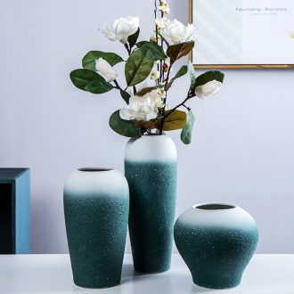 Contemporary and contracted ceramic flower vases American creative living room white dried flowers, Nordic home furnishing articles
