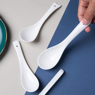 Spoon ceramic household big spoon ladle dipper large bone China porridge spoon porridge pot small spoon scoop of a spoon