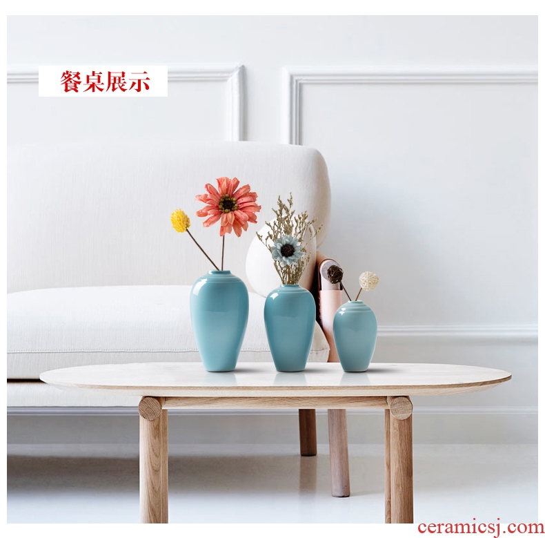 Jingdezhen ceramic vases, dry flower is placed the sitting room TV cabinet hydroponic flower arrangement home decoration of Chinese style porch