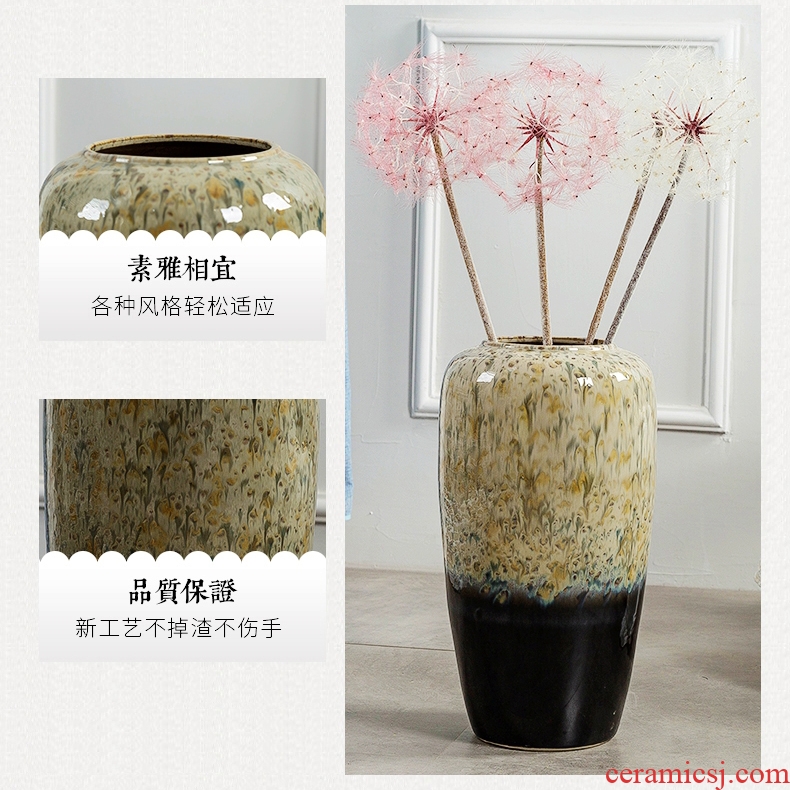 Jingdezhen ceramic vase landing large contemporary and contracted sitting room porch decorative dried flower arranging flowers is placed a large household