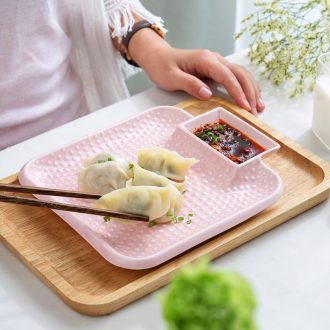 Million jia creative Japanese ceramics with vinegar dumplings plate disc household boiled dumplings dumplings plate cold cold 0